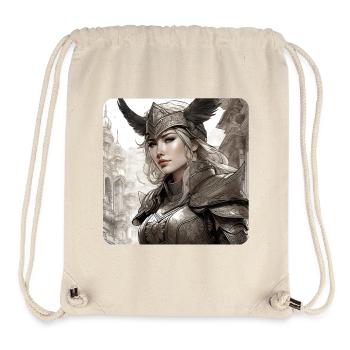 Fantasy Anime Girl Viking Germanic Trigues Middle Ages - Stanley/Stella Recycled Gym Bag - natural - Front