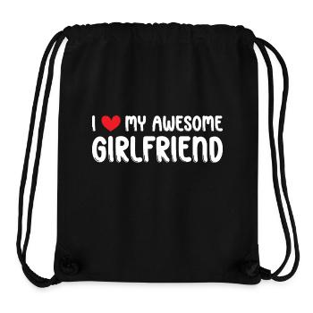 Paare Liebe Herz Freund Geschenkidee Beziehung - Stanley/Stella recycelter Gym Bag - Schwarz - Vorne