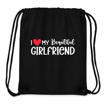 Paare Liebe Herz Freund Geschenkidee Beziehung - Stanley/Stella recycelter Gym Bag - Schwarz - Vorne