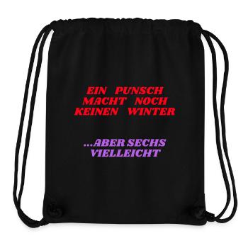 ein Punsch noch kein Winter - Stanley/Stella recycelter Gym Bag - Schwarz - Vorne
