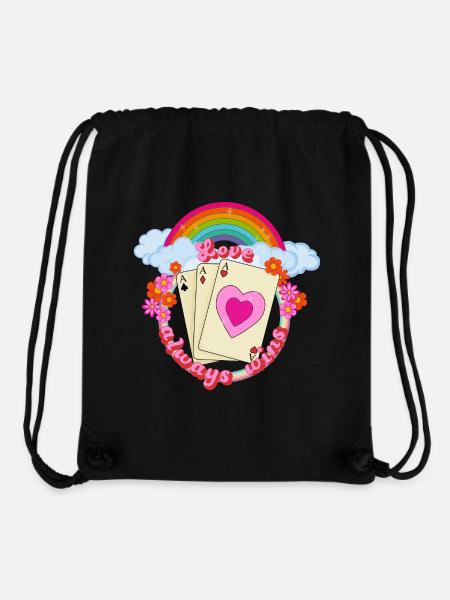 Love always wins - Stanley/Stella recycelter Gym Bag - Schwarz