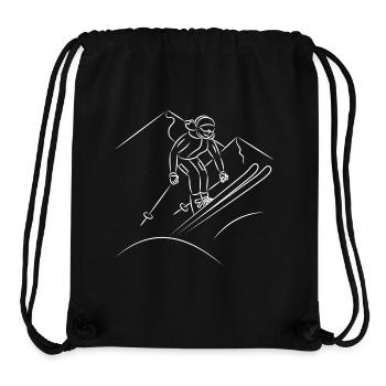 Skifahren in den Bergen - Stanley/Stella recycelter Gym Bag - Schwarz - Vorne