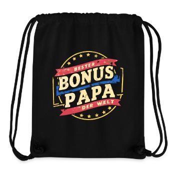 Bonus Papa Retro - Stanley/Stella recycelter Gym Bag - Schwarz - Vorne