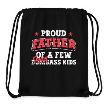 Daddy Father Proud Father Of A Few Smart Kids - Stanley/Stella Recycled Gym Bag - black - Front