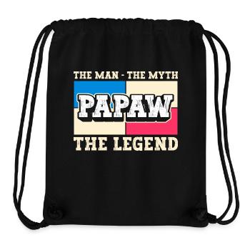 Papa Vater Opa Geschenkidee Papaw Spruch Retro - Stanley/Stella recycelter Gym Bag - Schwarz - Vorne