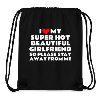 Ich Liebe Meine Freundin Paare Freund Geschenkidee - Stanley/Stella recycelter Gym Bag - Schwarz - Vorne