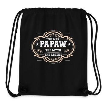 Dad Father Grandpa Gift Idea Papaw Saying Retro - Stanley/Stella Recycled Gym Bag - black - Front