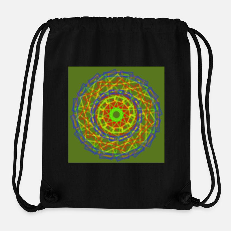 green red blue wheel - Stanley/Stella Recycled Gym Bag - black