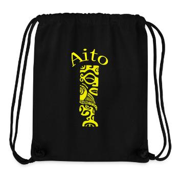 TIKI AITO "YELLOW" - Sac à cordon recyclé Stanley/Stella - noir - Devant