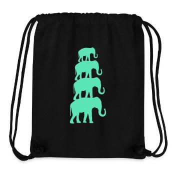 elefanten 01 - Stanley/Stella recycelter Gym Bag - Schwarz - Vorne
