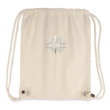 Fréquence cardiaque - Sac à cordon recyclé Stanley/Stella - blanc naturel - Devant