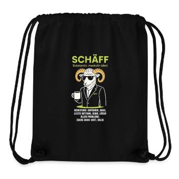 Schaf Spruch Schäff Lustig Geschenkidee Schafe - Stanley/Stella recycelter Gym Bag - Schwarz - Vorne
