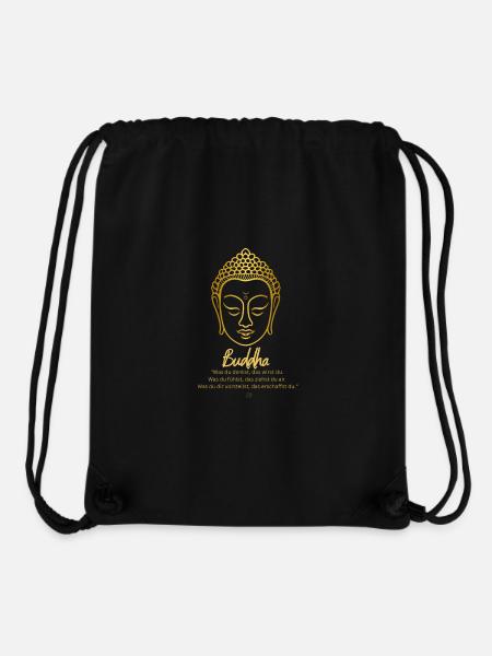 Buddha Gold mit Zitat - Stanley/Stella recycelter Gym Bag - Schwarz