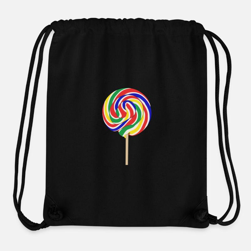 Colorful lollipop with stalk - Stanley/Stella Recycled Gym Bag - black