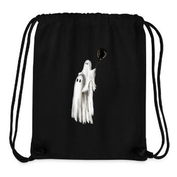Spooky Season - little ghost on dad's shoulders - Stanley/Stella Recycled Gym Bag - black - Front