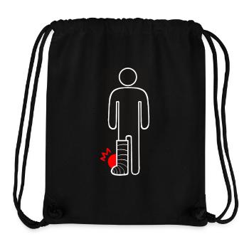 Gebrochenes Bein - Stanley/Stella recycelter Gym Bag - Schwarz - Vorne
