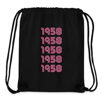 Year 1958 - Stanley/Stella Recycled Gym Bag - black - Front