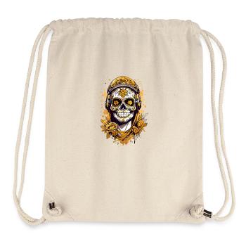 Golden Sugar Skull - Stanley/Stella Recycled Gym Bag - natural - Front