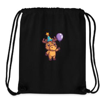 Elch Geburtstag Comic - Stanley/Stella recycelter Gym Bag - Schwarz - Vorne