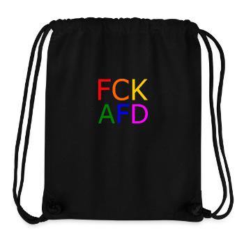 Fck afd - Stanley/Stella recycelter Gym Bag - Schwarz - Vorne