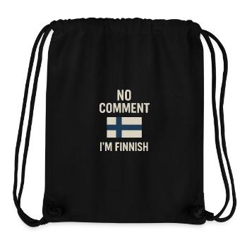 Finnische Flagge. Kein Kommentar - Stanley/Stella recycelter Gym Bag - Schwarz - Vorne