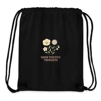 Blumenmotiv Positiv Denken - Stanley/Stella recycelter Gym Bag - Schwarz - Vorne