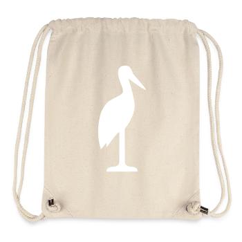 Storch Klapperstorch Adebar Geschenk Baby - Stanley/Stella recycelter Gym Bag - Naturweiß - Vorne