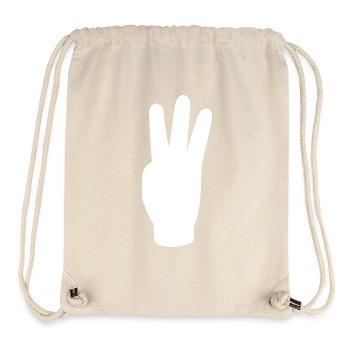 drei Finger Gruß freiheit - Stanley/Stella recycelter Gym Bag - Naturweiß - Vorne