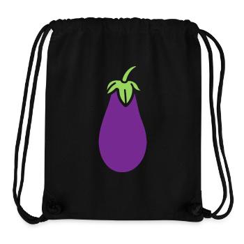 Aubergine - Sac à cordon recyclé Stanley/Stella - noir - Devant