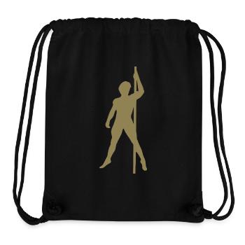 Homme Silhouette Pole Dance Danse Exotique - Sac à cordon recyclé Stanley/Stella - noir - Devant