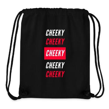 Cheeky Block-Typografie - Stanley/Stella recycelter Gym Bag - Schwarz - Vorne