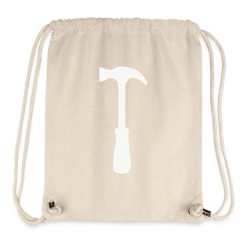 Silhouette du marteau - Sac à cordon recyclé Stanley/Stella - blanc naturel - Devant