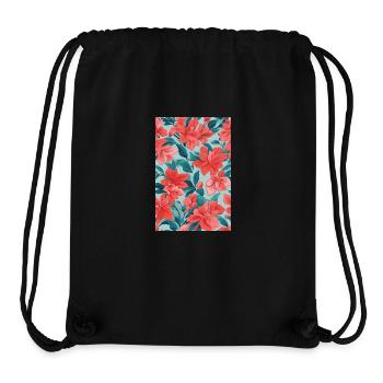 Wunderschöne rote Blumen - Stanley/Stella recycelter Gym Bag - Schwarz - Vorne