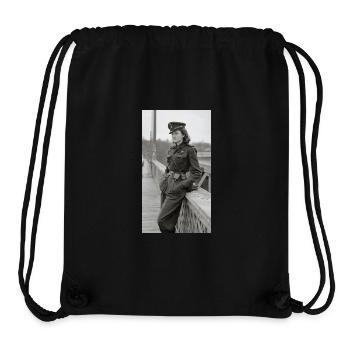 Uniforme militaire de la Seconde Guerre mondiale vintage noir et blanc - Sac à cordon recyclé Stanley/Stella - noir - Devant
