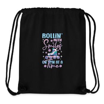 Inline Rollerblades Blade Rollin With Smiles Gifts - Stanley/Stella recycelter Gym Bag - Schwarz - Vorne
