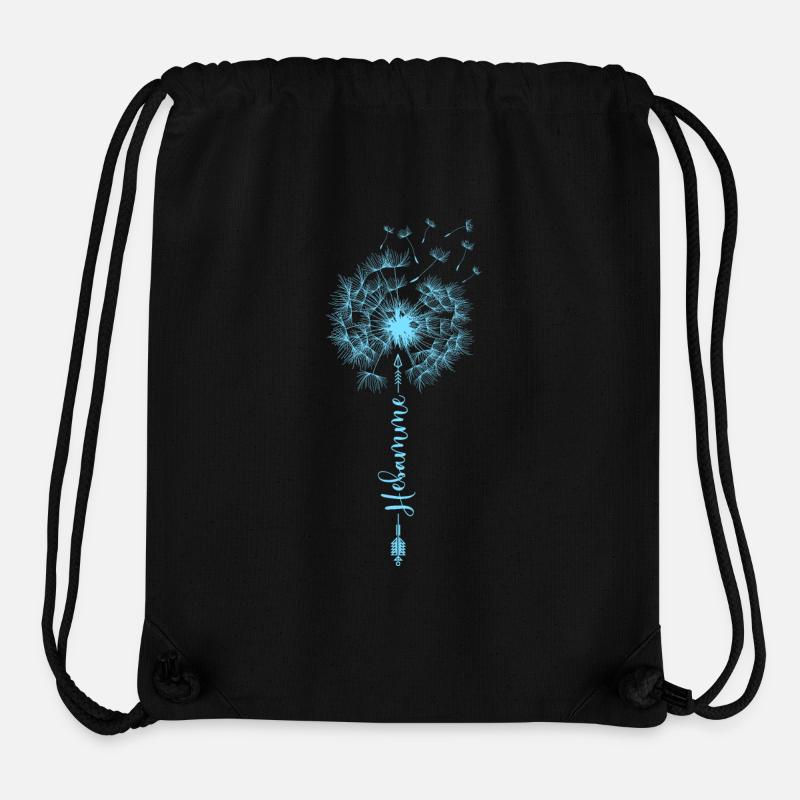Hebamme Pusteblume Dandelion Herz Pfeil Tattoo - Stanley/Stella recycelter Gym Bag - Schwarz