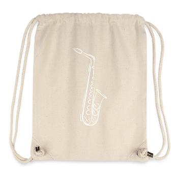 Saxophone Sketch - Stanley/Stella Recycled Gym Bag - natural - Front