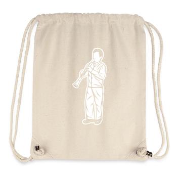 Clarinet Boy - Stanley/Stella Recycled Gym Bag - natural - Front