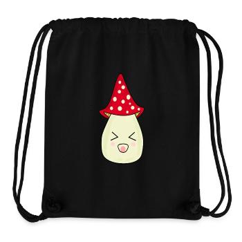 Mushroom fly agaric red with face - Stanley/Stella Recycled Gym Bag - black - Front