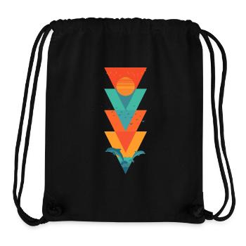 Bunte Dreiecke (Delfine) - Stanley/Stella recycelter Gym Bag - Schwarz - Vorne
