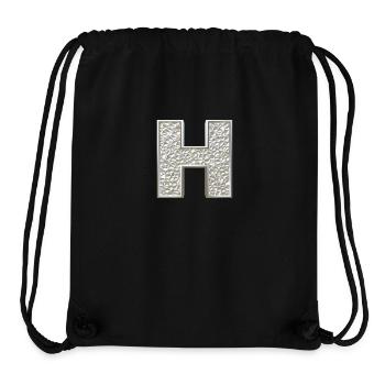 H, letter, letter H, initial, initial H, monogram, - Stanley/Stella recycelter Gym Bag - Schwarz - Vorne