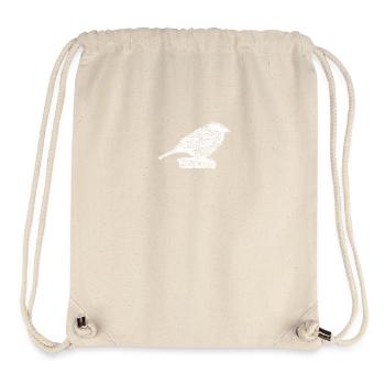Small cute house sparrow on a branch - Stanley/Stella Recycled Gym Bag - natural - Front