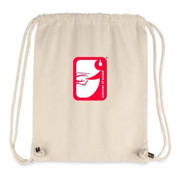 Logo ohne HG rot weiß - Stanley/Stella recycelter Gym Bag - Naturweiß - Vorne
