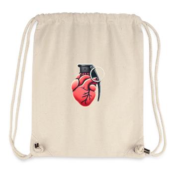 Explosive Herzgranate Design - Stanley/Stella recycelter Gym Bag - Naturweiß - Vorne