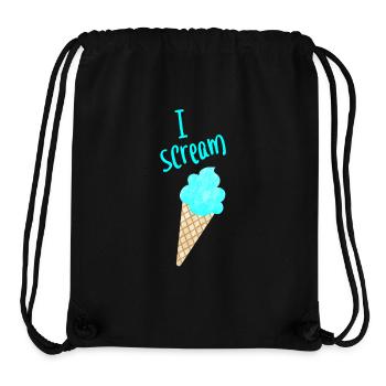 I scream Icecream Eis Fan Eiscreme coole Sprüche - Stanley/Stella recycelter Gym Bag - Schwarz - Vorne