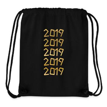 2019 - Sac à cordon recyclé Stanley/Stella - noir - Devant