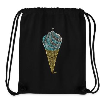 Glace Italienne labyrinthique (contours) - Stanley/Stella Recycled Gym Bag - black - Front