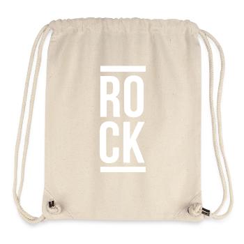 Rock Bold Vertikale Typografie - Stanley/Stella recycelter Gym Bag - Naturweiß - Vorne