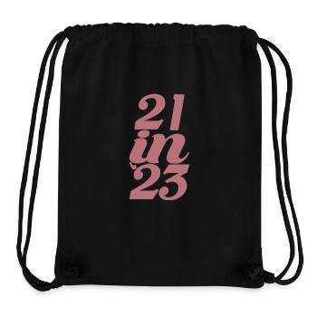 Cadeau 21e anniversaire 21 ans Hommes & Femmes - Sac à cordon recyclé Stanley/Stella - noir - Devant