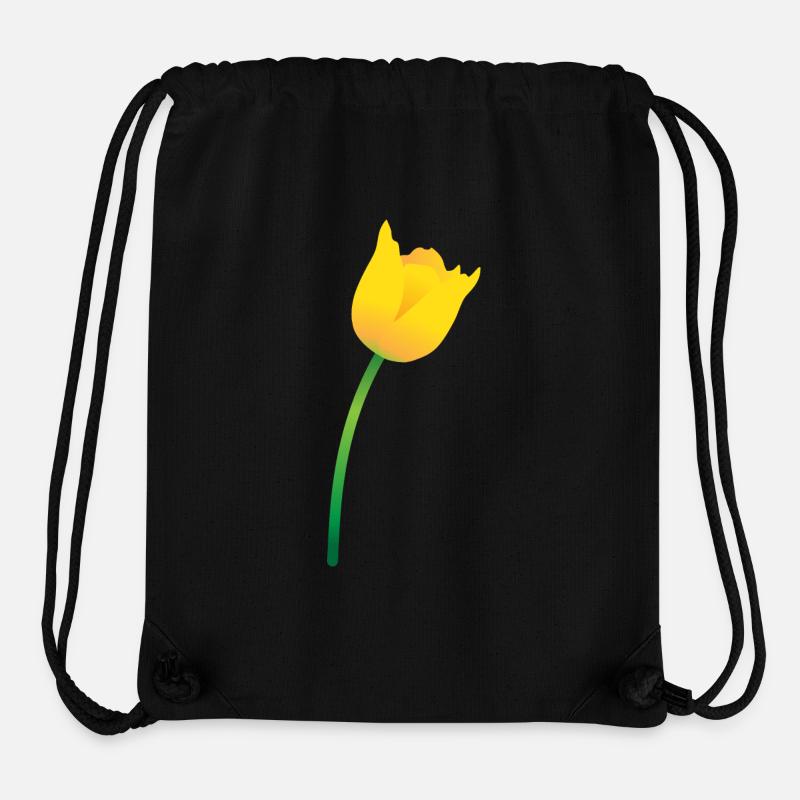 Yellow Tulip - Stanley/Stella Recycled Gym Bag - black